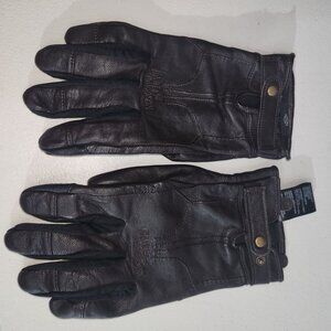 Harley-Davidson Mens Black Leather Riding Gloves 2XL